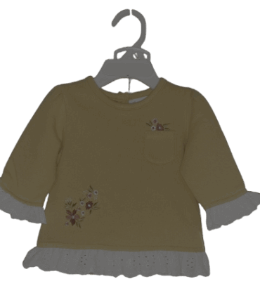Children's dress with floral appliqué