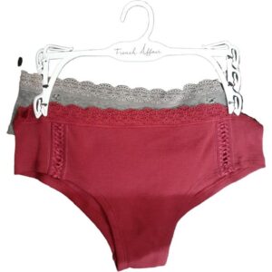 Red Lace Cotton Stretch Lingerie